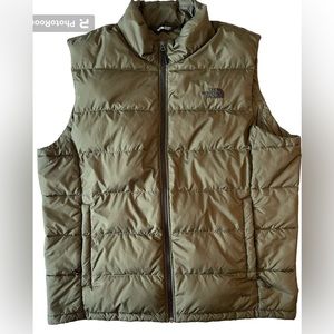 North Face 550 Green Puffer Vest XXL Excellent Condition TNF